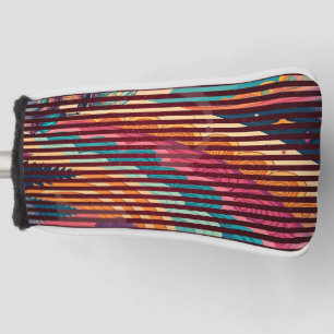 Benutzerdefinierte gestreifte Kunst-Putter-Golfkop Golf Headcover
