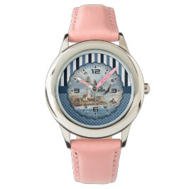 Benutzerdefinierte Girls Name Glitzer Strap Kinder Armbanduhr