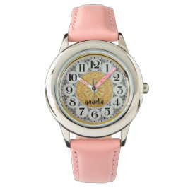 Benutzerdefinierte Girls Name Glitzer Strap Kinder Armbanduhr