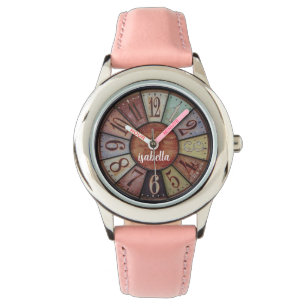 Benutzerdefinierte Girls Name Glitzer Strap Kinder Armbanduhr