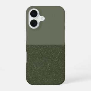 Benutzerdefinierte Glitter & Matte Moos iPhone 16 Hülle