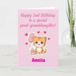Benutzerdefinierte Glückwünsche zum 2. Geburtstag Karte