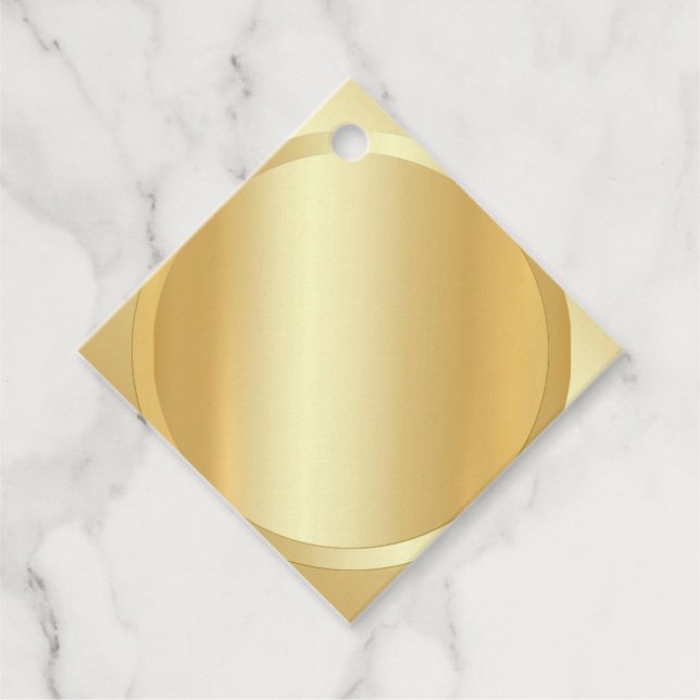 Benutzerdefinierte Gold-Look Elegante Blank-Vorlag Geschenkanhänger (Vorderseite)