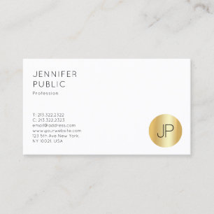 Benutzerdefinierte Gold-Optik Monogramm-Vorlage El Visitenkarte