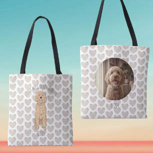 Benutzerdefinierte Golden Doodle Foto & Name-Tasch Tasche