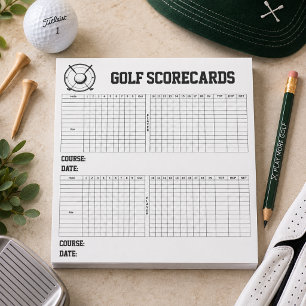 Benutzerdefinierte Golf-Scorekarten Notizblock