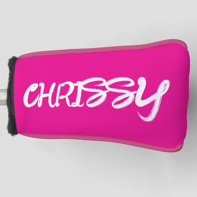 BENUTZERDEFINIERTE GOLFABDECKUNG ROSA GOLF HEADCOVER (Vorderseite)