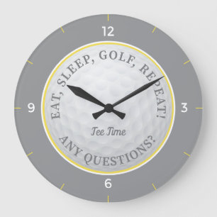 Benutzerdefinierte Golfball-Sportarten Golfer Zita Große Wanduhr