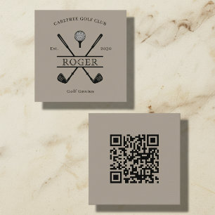 Benutzerdefinierte Golfclub-Turniername-Infokarte Quadratische Visitenkarte
