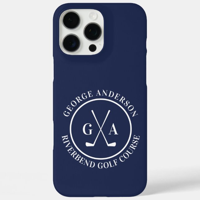 Benutzerdefinierte Golfschlägerkopfabdeckung Perso iPhone 16 Pro Max Hülle (Rückseite)