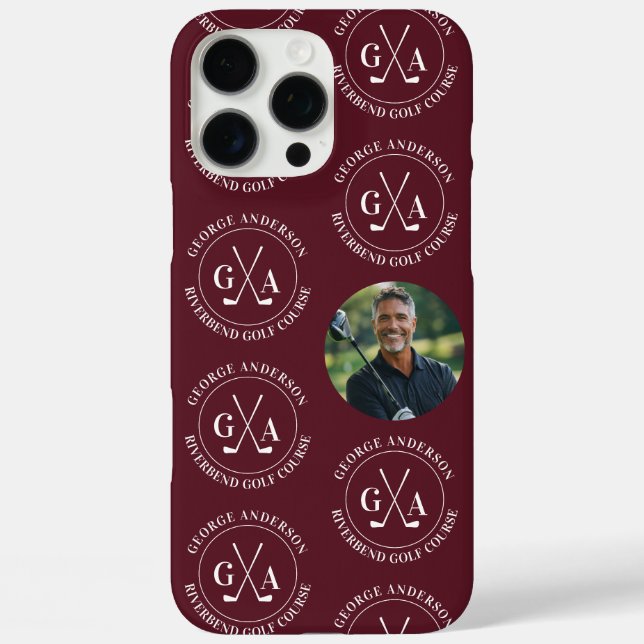 Benutzerdefinierte Golfschlägerkopfabdeckung Perso iPhone 16 Pro Max Hülle (Rückseite)