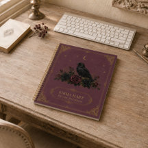 Benutzerdefinierte Gothic Raven Burgundy Rosen Dar