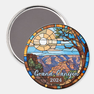 Benutzerdefinierte Grand Canyon Faux-Buntglas Magnet