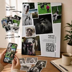 Benutzerdefinierte Great Dane Fotocollage Poster