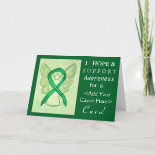 Benutzerdefinierte Green Awareness Ribbon verursac Karte