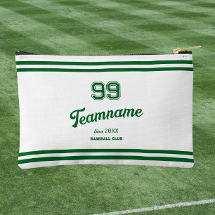 Benutzerdefinierte Green Baseball-Spielernummer un Zubehörtasche