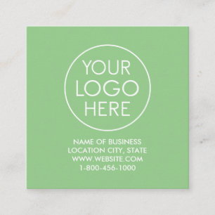 Benutzerdefinierte Green Business Card mit Logo un Quadratische Visitenkarte