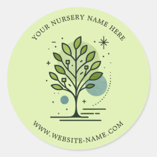 Benutzerdefinierte Greenleaf Nursery Branding Runder Aufkleber