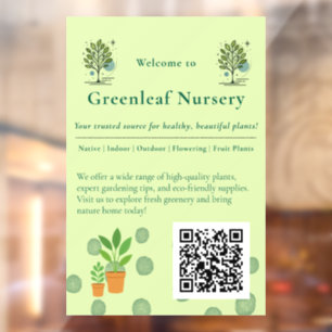 Benutzerdefinierte Greenleaf Nursery-Markenbildung Fensteraufkleber