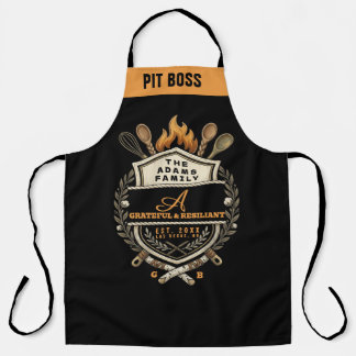 Benutzerdefinierte Grillmaster-Monogramm-Schürze - Schürze