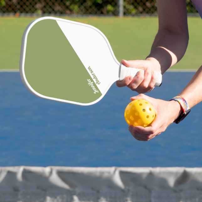 Benutzerdefinierte Größe Grün und Weiß Pickleball Schläger (InSitu)