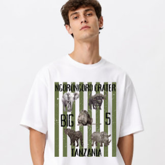 Benutzerdefinierte Grunge Big 5 Tansania Ngorongor Tri-Blend Shirt