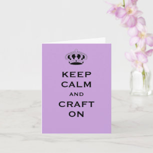 Benutzerdefinierte Grußkarte "Keep Calm" in Lavend Karte
