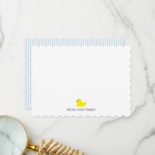 Benutzerdefinierte Gummiente-Mal-Stationery Dankeskarte