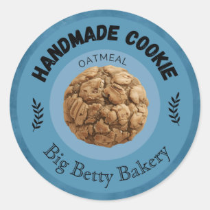 Benutzerdefinierte Hafermehl-Cookie-Labels Perso Runder Aufkleber