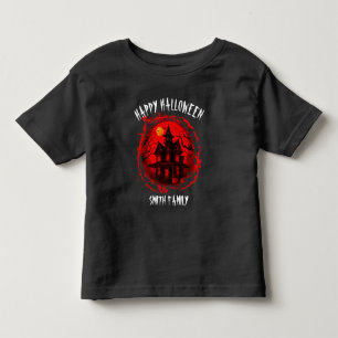 BENUTZERDEFINIERTE HALLOWEEN-SPOOKHAUS-FAMILIENPAR KLEINKIND T-SHIRT