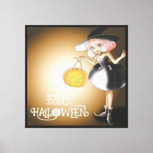 Benutzerdefinierte Halloween süße gruselige wunder Leinwanddruck