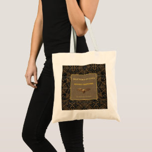 Benutzerdefinierte Halloween-Tasche Gothic Gold Fl Tragetasche