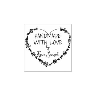 Benutzerdefinierte Handarbeit mit Liebe Gummistemp Gummistempel