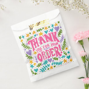 Benutzerdefinierte handgezeichnete Dankeschön für  Geschenktütchen