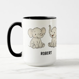 Benutzerdefinierte handgezeichnete süße Elefantent Tasse