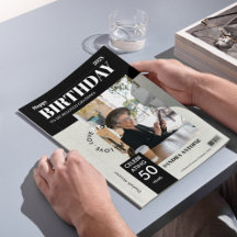 Benutzerdefinierte Happy Birthday Foto-Magazin-Cov