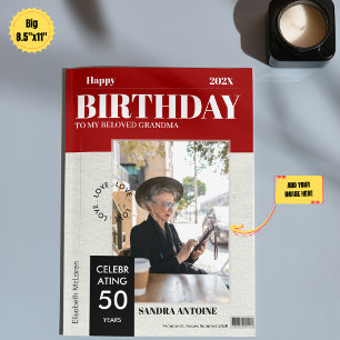 Benutzerdefinierte Happy Birthday Foto-Magazin-Cov
