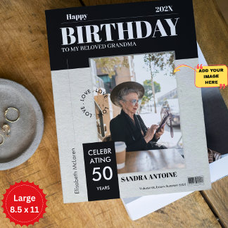 Benutzerdefinierte Happy Birthday Foto-Magazin-Cov