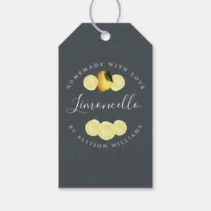 Benutzerdefinierte hausgemachte Limoncello Off-Bla Geschenkanhänger