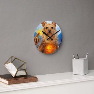 Benutzerdefinierte Haustier-Kunst Acryl-Wanduhr –  Runde Wanduhr