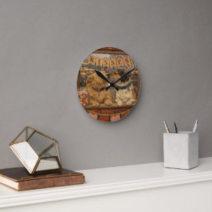 Benutzerdefinierte Haustier-Kunst Acryl-Wanduhr – Runde Wanduhr