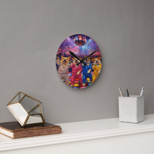 Benutzerdefinierte Haustierkunst Acryl-Wanduhr – 2 Runde Wanduhr