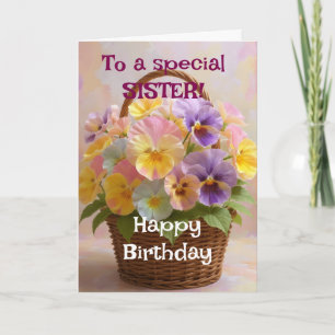 Benutzerdefinierte helle rosa Lilien Alles Gute zu Karte