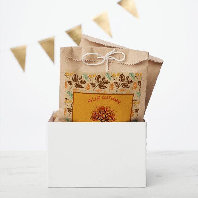 Benutzerdefinierte "Hello Autumn" farbenfrohe Herb Geschenktütchen (Party)