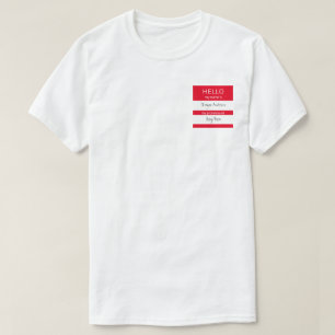 Benutzerdefinierte HELLO Mein Name und Pronomen T-Shirt