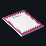 Benutzerdefinierte, hellrosa Farbe weiß, bestellba Notizblock<br><div class="desc">Hellrosa (Hintergrundfarbe kann bearbeitet werden) personalisiertes Notizblock mit Ihrem Namen oder beliebigem Text,  den Sie oben auswählen.</div>