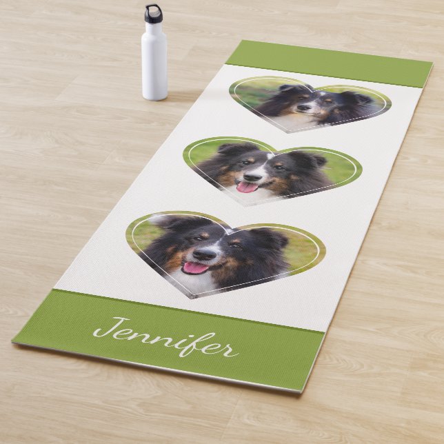 Benutzerdefinierte Herz-Form Pet-Fotovorlagen mit  Yogamatte (Beispiel)