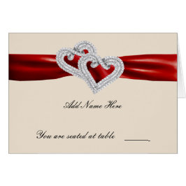 Benutzerdefinierte Herz-Red-Ribbon-Platzkarte