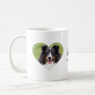 Benutzerdefinierte Herzform Haustierfotos & person Kaffeetasse