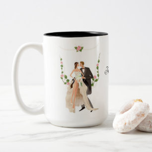 Benutzerdefinierte Hochzeit Zweifarbige Tasse